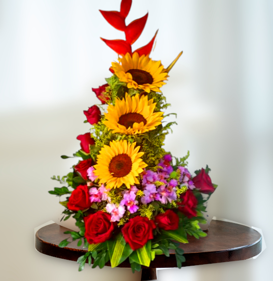 RAMO 10 - Ramo tres girasoles pequeño