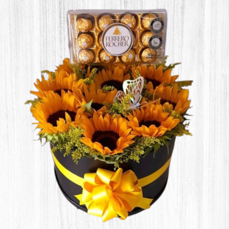 RAMO 3 - Topiario de Girasoles y chocolates